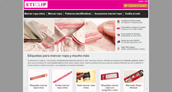 Desktop Screenshot of etiquetasmarcarropa.es